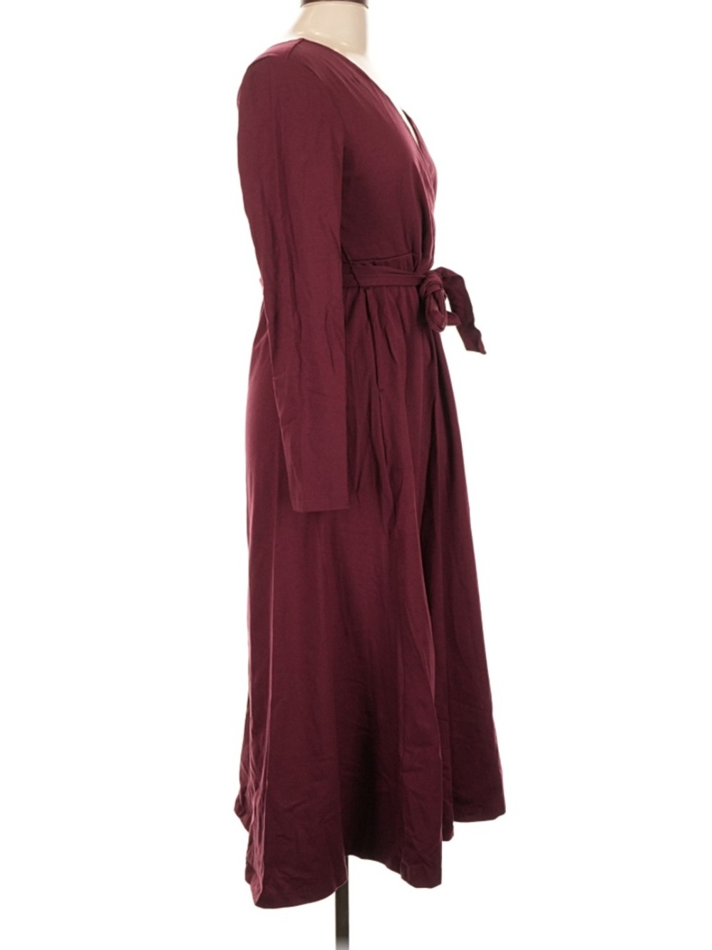 Pact Fit And Flare Wrap Midi Dress Ruby Heather L - Picture 5 of 9